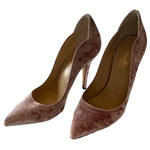 Michele Lopriore Milano pink velvet heels